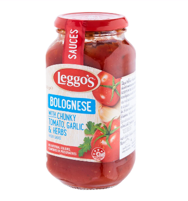 Picture of Leggo's Bolognese With Chunky Tomato Garlic & Herbs pasta sauce 500gm