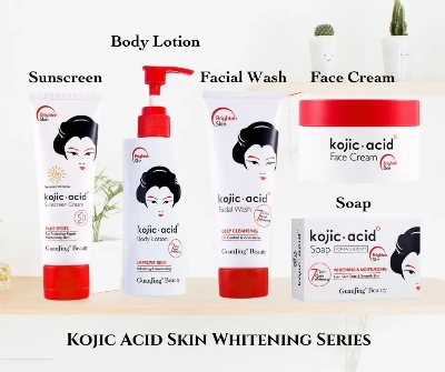 Picture of GuanJing Beauty Kojic Acid Skin Whitening Set Soap+Cream+Lotion+Sunscreen+Face Wash ( 5 in 1)