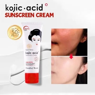 Picture of GuanJing Beauty Kojic Acid Sunscreen Cream SPF 50 PA+++ -80g