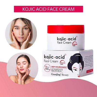 Picture of GuanJing Beauty Kojic Acid Face Cream Deep Nourishment Brightening Anti-Ageing Moisturizing Skin Care Cream- 50g