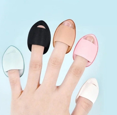 Picture of 5 Pcs Mini Finger Puff Foundation Powder Dry Sponge - Beauty Blender