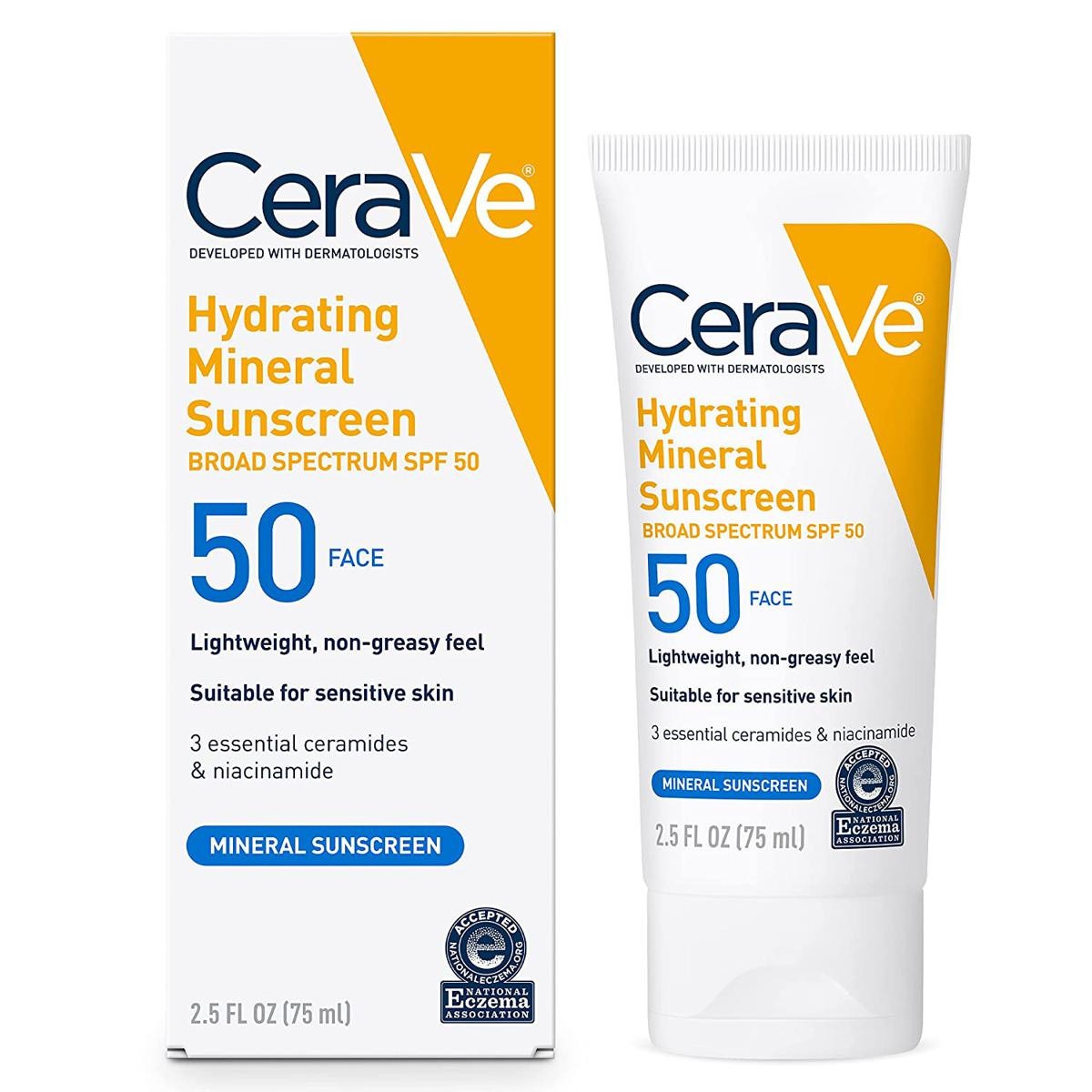Picture of CeraVe Hydrating Mineral Sunscreen SPF 50 Face 75ml