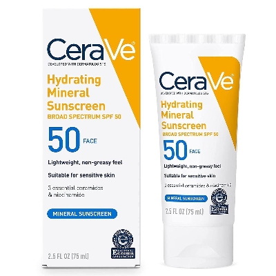 Picture of CeraVe Hydrating Mineral Sunscreen SPF 50 Face 75ml