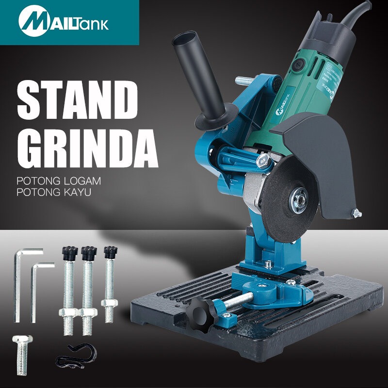 Picture of MAILTank Grinder Stand (Alluminum Alloy) compatible with 4 -5 Universal Grinder Accessories Angle Grinder Holder Woodworking Cut Tool Stand