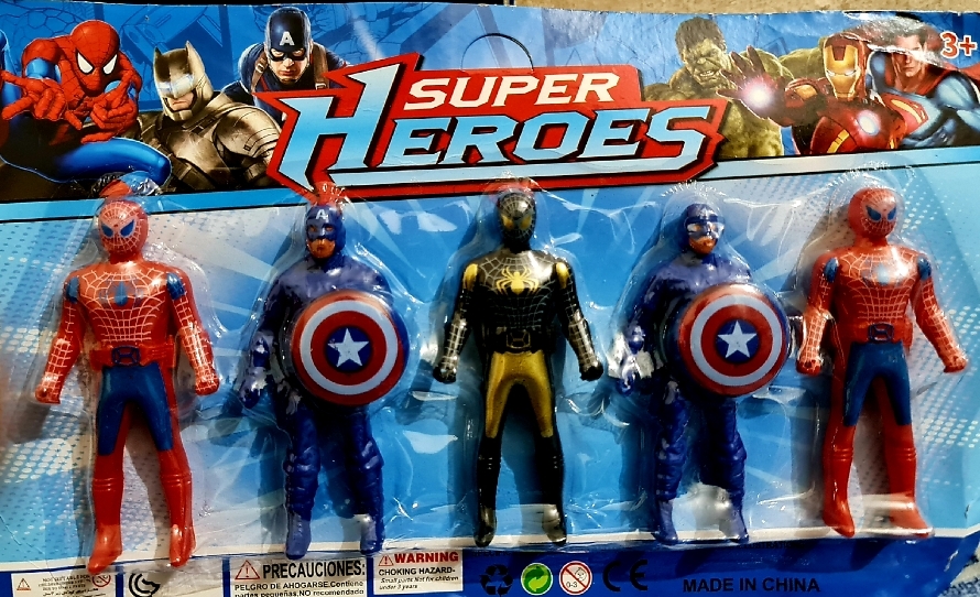Picture of Avengers 4 Super Hero Toy Set iron man hulk Spider-Man thanos captain america(5pcs) - Toys For Boys