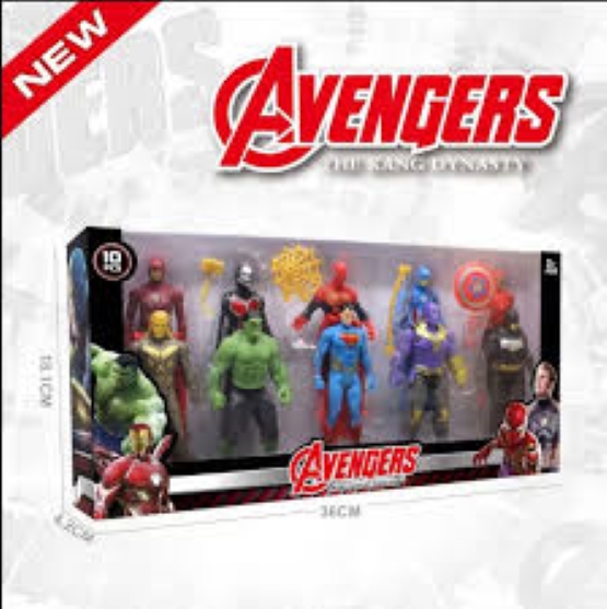 Picture of Avengers 4 Super Hero Toy Set iron man hulk Spider-Man thanos captain america(5pcs) - Toys For Boys