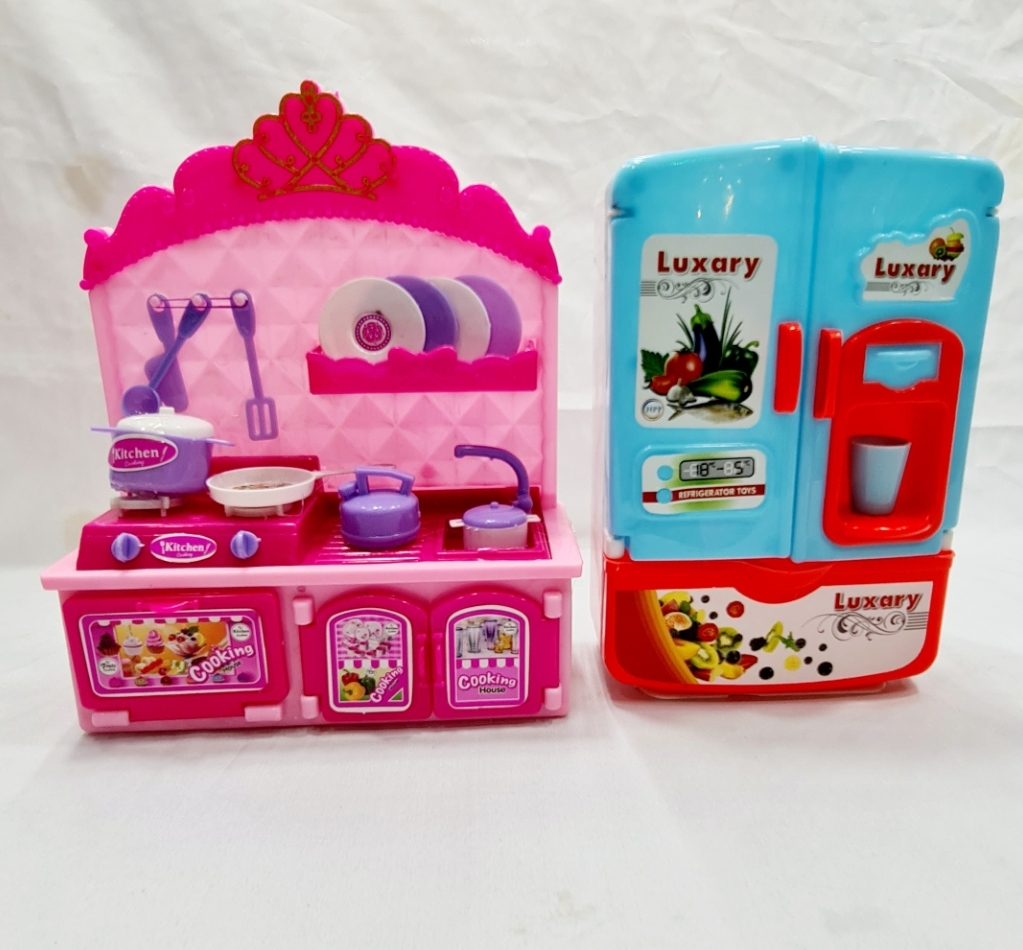 Picture of Freezer Refrigerator kitchen Happy Little Chef Kitchen Play set toy