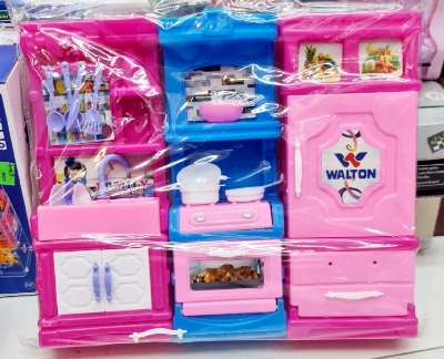 Picture of Dream Kitchen Set Pink Freezer Refrigerator kitchen Happy Little Chef Kitchen Playset toy for kids