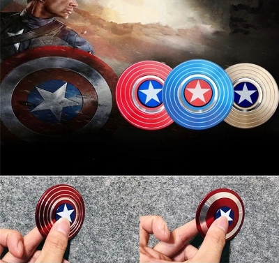 Picture of Metal Fidget Spinner  Captain America Shield by Dhaka Shopping zone-Random model/color