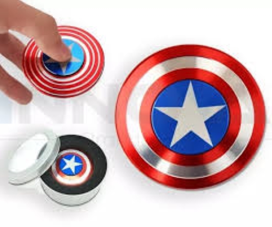 Picture of Metal Fidget Spinner  Captain America Shield by Dhaka Shopping zone-Random model/color