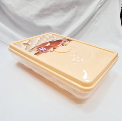 Picture of Egg Tray for Fridge with Lid for 2 Dozen 24 Egg box