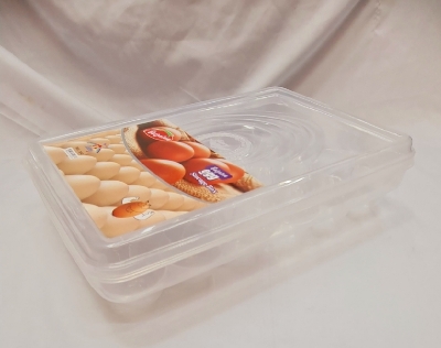 Picture of Egg Tray for Fridge with Lid for 2 Dozen 24 Egg box