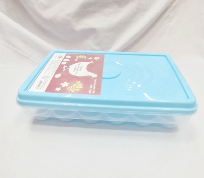 Picture of Egg Tray for Fridge with Lid for 2 Dozen 24 Egg box