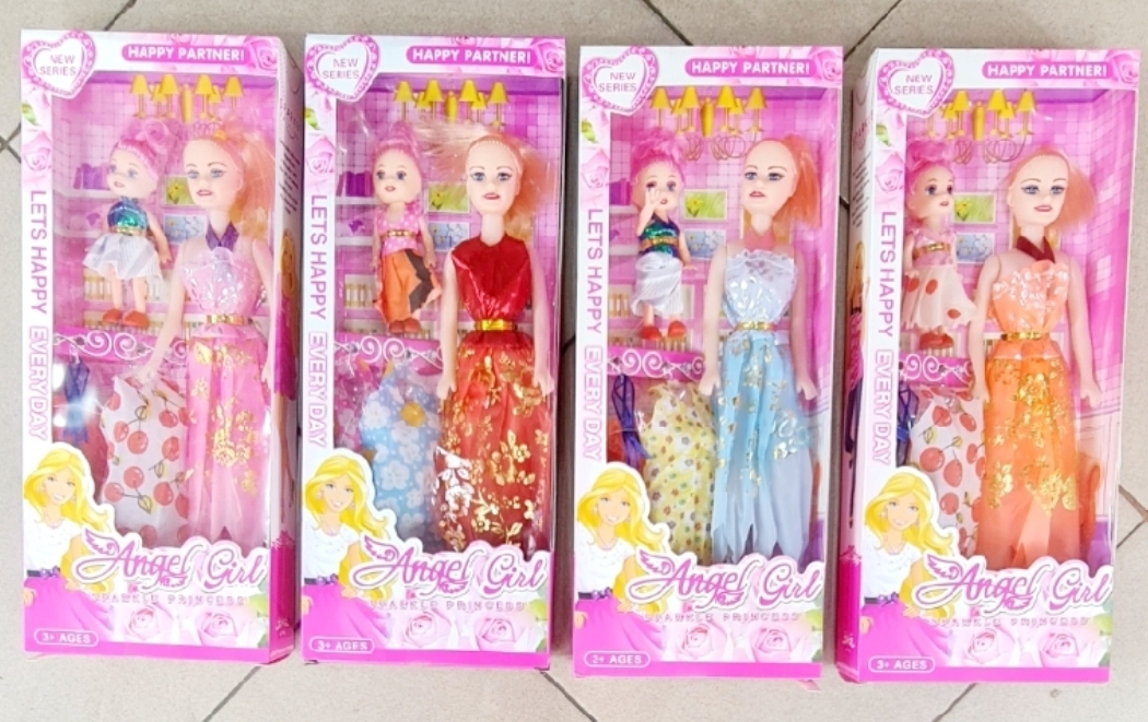 Picture of 2 in 1 baby barbie doll princess doll charming Hannah montan mother and baby doll