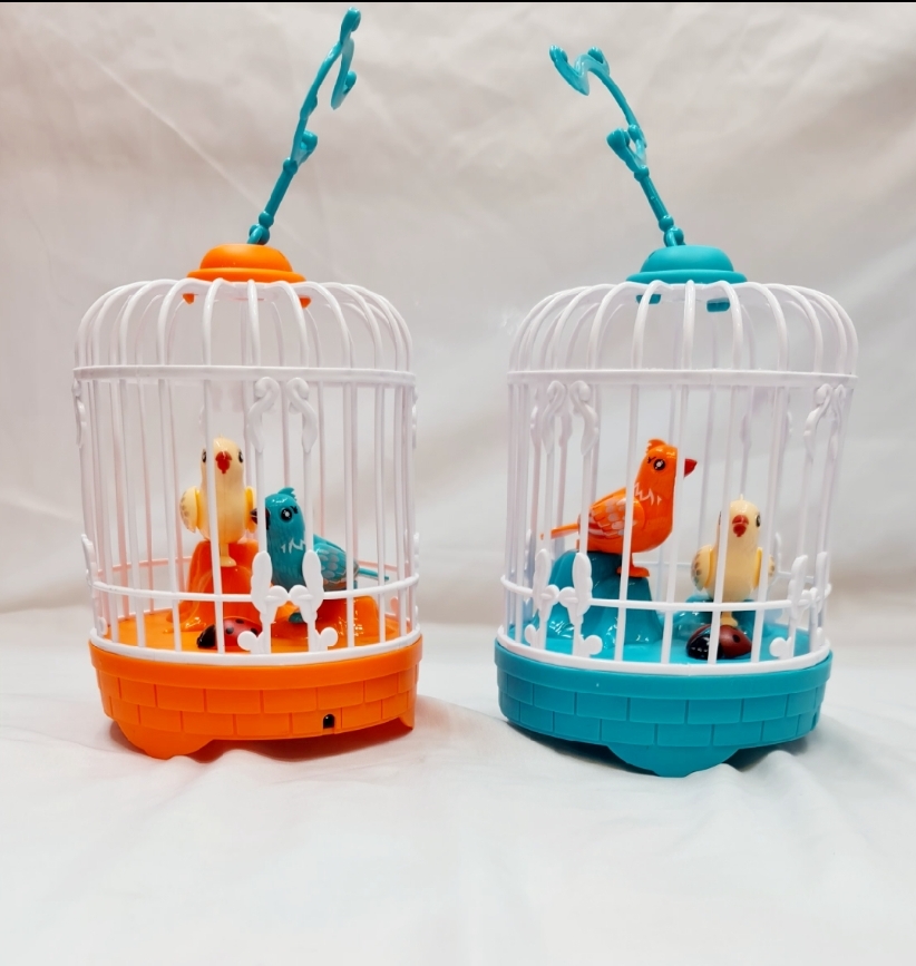 Picture of RechargeableTalking Birds Cage Light Music Toy Voice Control Vivid Appearance Festival Gift Electric Voice Control Induction Sound Simulation Bird new model 2024