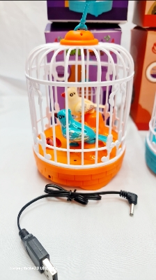 Picture of RechargeableTalking Birds Cage Light Music Toy Voice Control Vivid Appearance Festival Gift Electric Voice Control Induction Sound Simulation Bird new model 2024