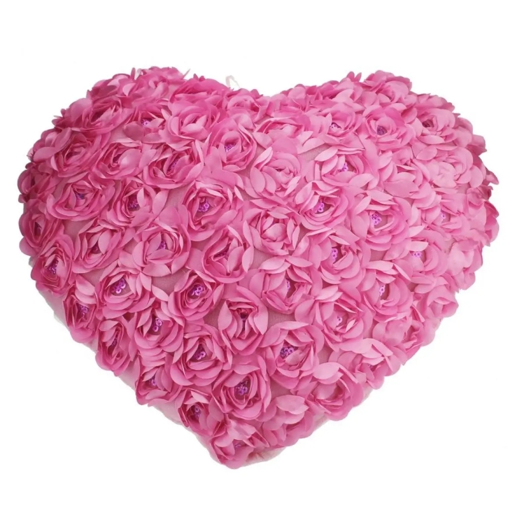 Picture of New model pillow color red pink Rose Heart Pillow Romantic Lovers Gift Cushion Cover