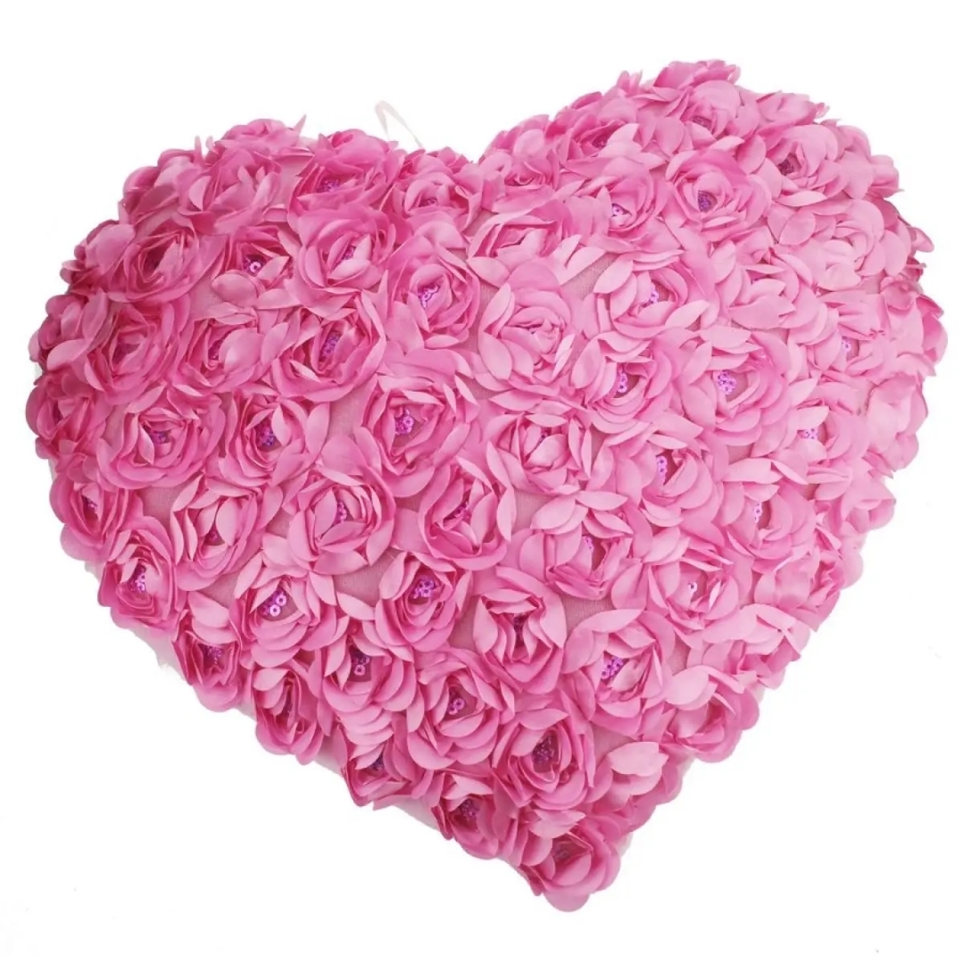 Picture of New model pillow color red pink Rose Heart Pillow Romantic Lovers Gift Cushion Cover
