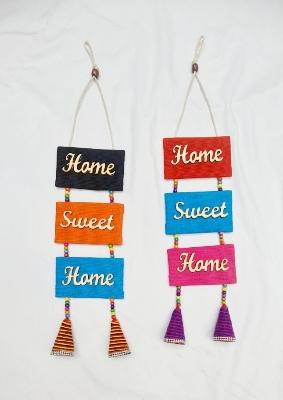 Picture of Handicraft  wall hanging "Home Sweet Home" jute material beautiful home