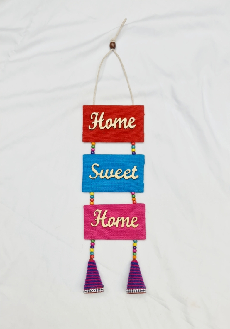 Picture of Handicraft  wall hanging "Home Sweet Home" jute material beautiful home