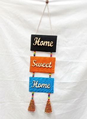 Picture of Handicraft  wall hanging "Home Sweet Home" jute material beautiful home
