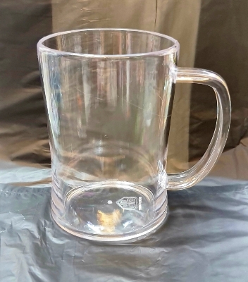 Picture of Crystal Food Grade Plastic Mug Color Outlooking Same Glass || Big Size || Beer Mug