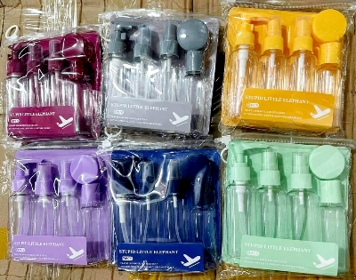 Picture of Travel Cosmetics Bottles Set Plastic Pressing Spray Bottle Super Cosmetics Packaging Travel Bottle Set 6Pcs/set Empty Bottles Travel kit Set
