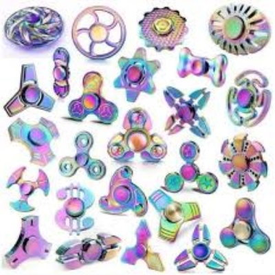 Picture of New Model Fidget spinner Buy More) Sari Moor  EDC Fidget Spinner Metal Toy Rainbow Spiner R118 Hand Spinner Toys Adult Relieves Stress Children Raytheon Mushroom 60-65mm