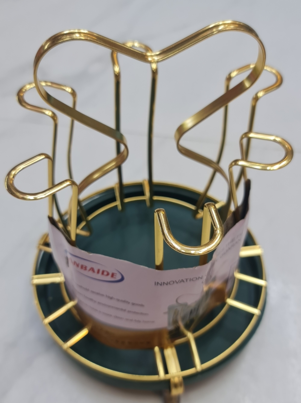 Picture of Glass Stand Excellent Quality Dining Table Glass Stand - White And Silver- Elevate Your Dining Experience With This Stylish And Functional Stand