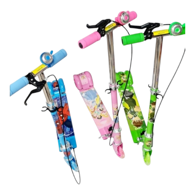 Picture of Adjustable Children's Three Wheel Folding Scooter with Braking System  Easy to Use Three Wheel Folding Scooter