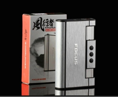 Picture of Gas Lighter Inside Cigarete Box Case Cigaretes Holder Automatic Storage Box new model