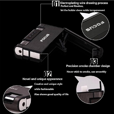 Picture of Gas Lighter Inside Cigarete Box Case Cigaretes Holder Automatic Storage Box new model
