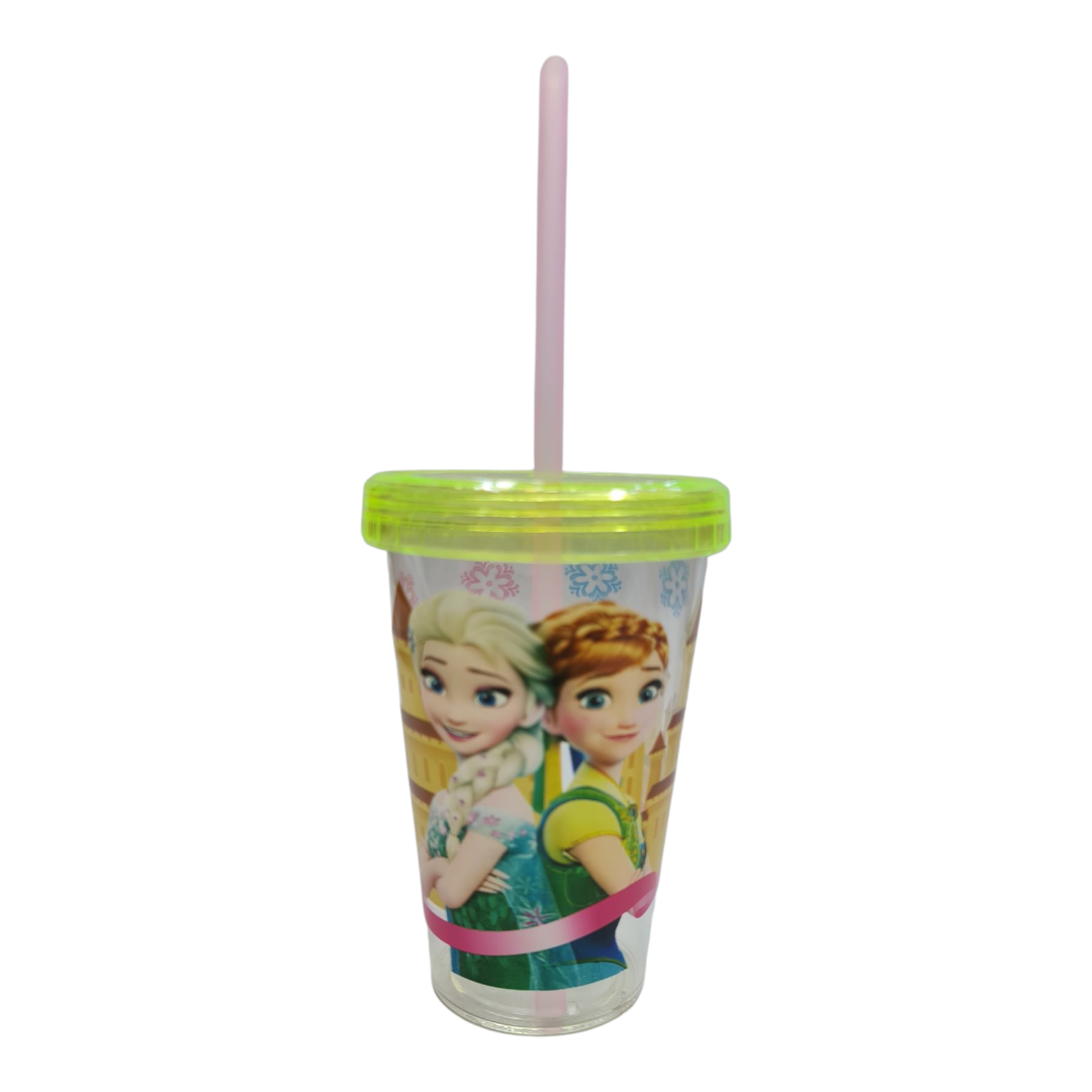 Picture of juice jar Hello Kitty Frozen mermaid  Design Slipper plastic acrylic with Straw juice pot Baby juice glass new design