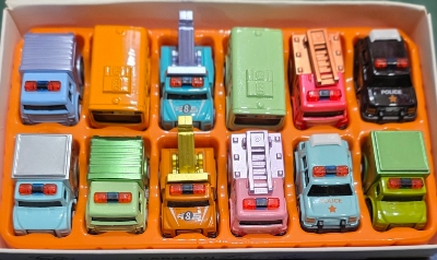 Picture of Metal Mini Car Model Toy Pull Back Car Toys City Corporation set metal body Engineering Vehicle Fire Truck Kids Inertia Cars Boy Toys Diecasts Toy for Children