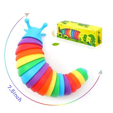 Picture of Baby Toy Food Grade Articulated Stretch Slug Fidget Sensory Toy - Baby Toys.