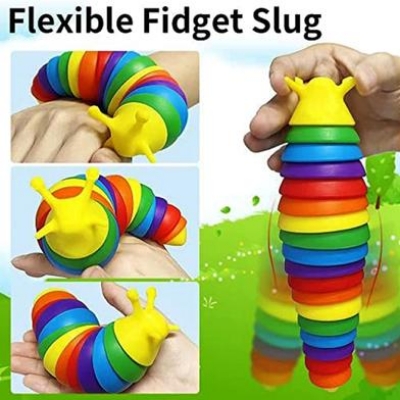 Picture of Baby Toy Food Grade Articulated Stretch Slug Fidget Sensory Toy - Baby Toys.