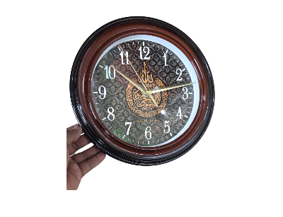 Picture of Beautiful Stylish Wall Clock with Modern Design. islamick ayatulkursi design new model.10x10 inch