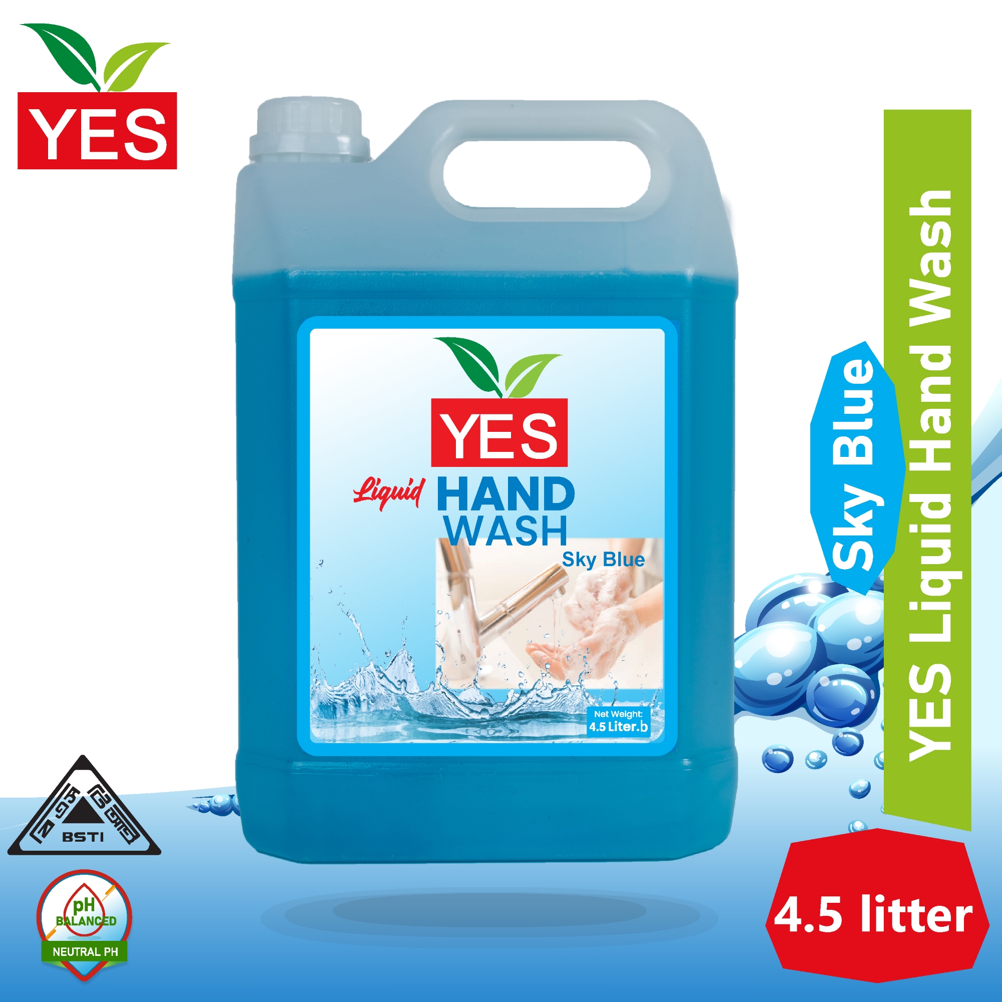 Picture of Yes Handwash Liquid  Sky Blue - 4.5Ltr.