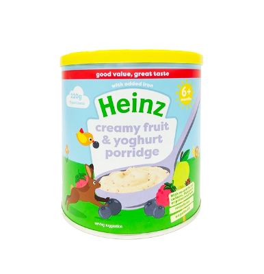 Picture of Heinz Creamy Fruit & Yoghurt Porridge 6+ Months 220gm product of UK