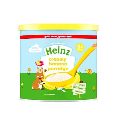 Picture of Heinz Creamy Banana Porridge 220gm product of UK
