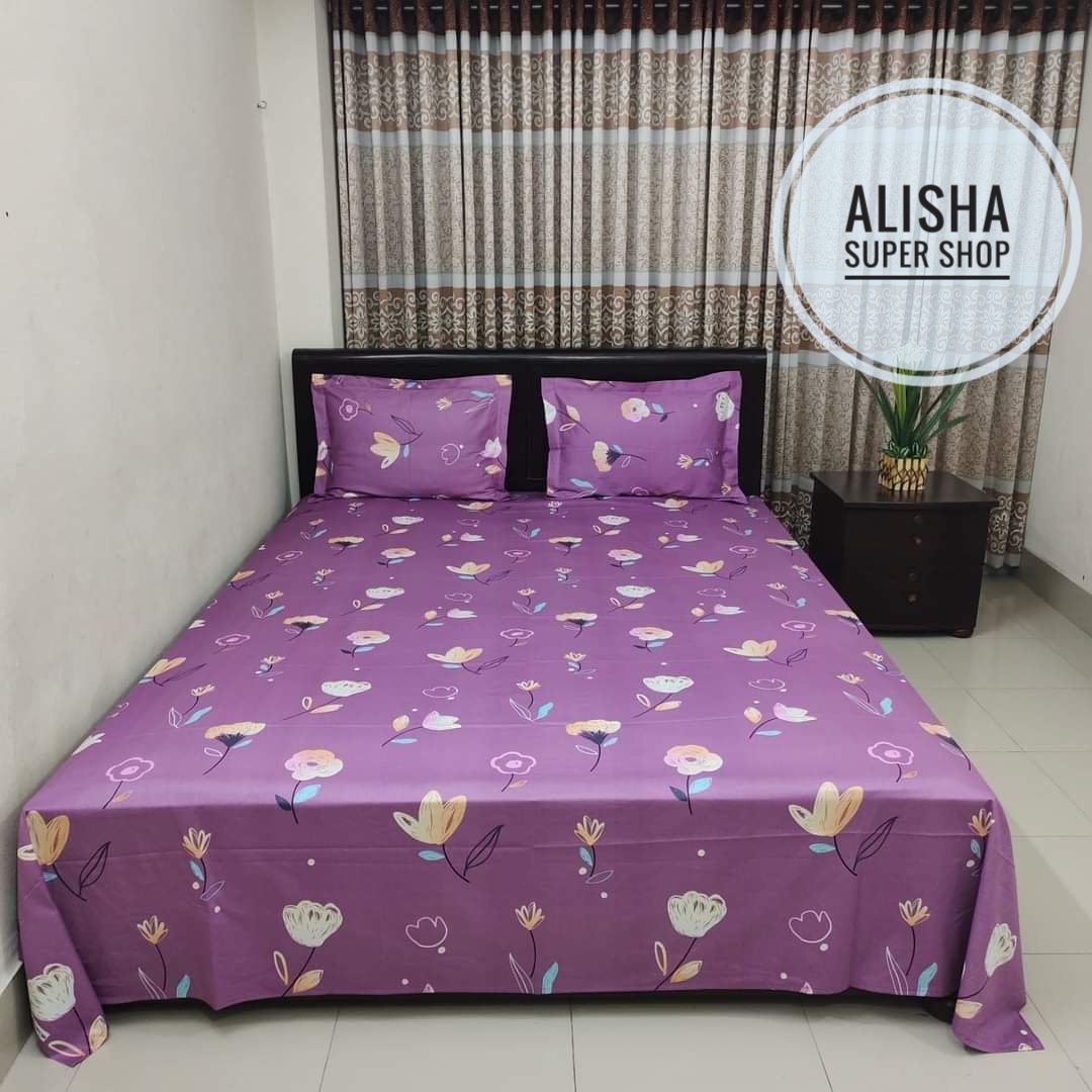 Picture of new premium quality king size pennel bed sheets with 2 pillow cover from Alisa super shop