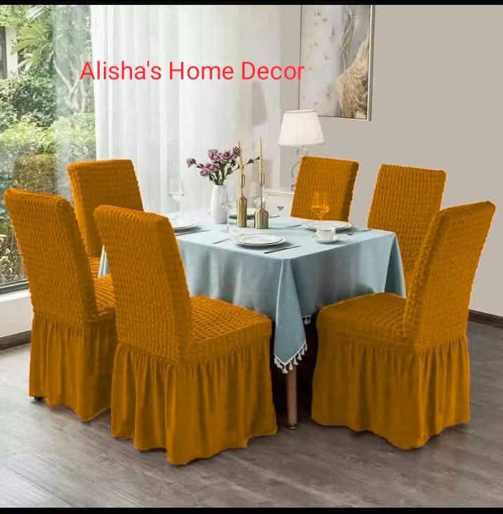 Picture of new exclusive design premium quality turkey fabric elastic Chair cover(6piece set)