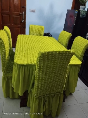 Picture of New unique design  fashionble  regular sizeTurkey elastic matchings  6 chair &1 dining table cover from alisha super shop