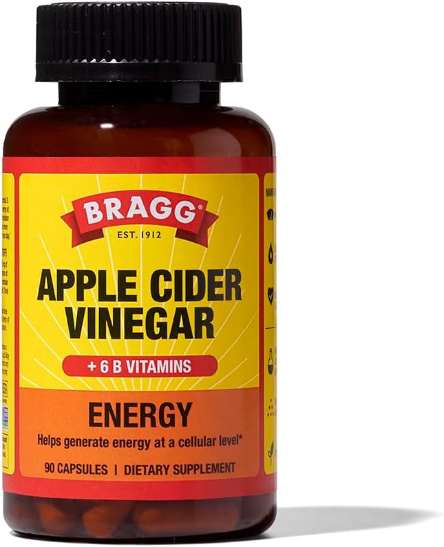 Picture of Bragg Apple Cider Vinegar Plus 6 B Vitamins Energy 90 Capsules
