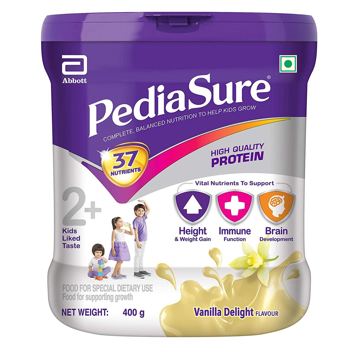 Picture of 375gm (India )Pediasure Vanilla Flavor Health And Nutrition Drink Powder For Kids Growth