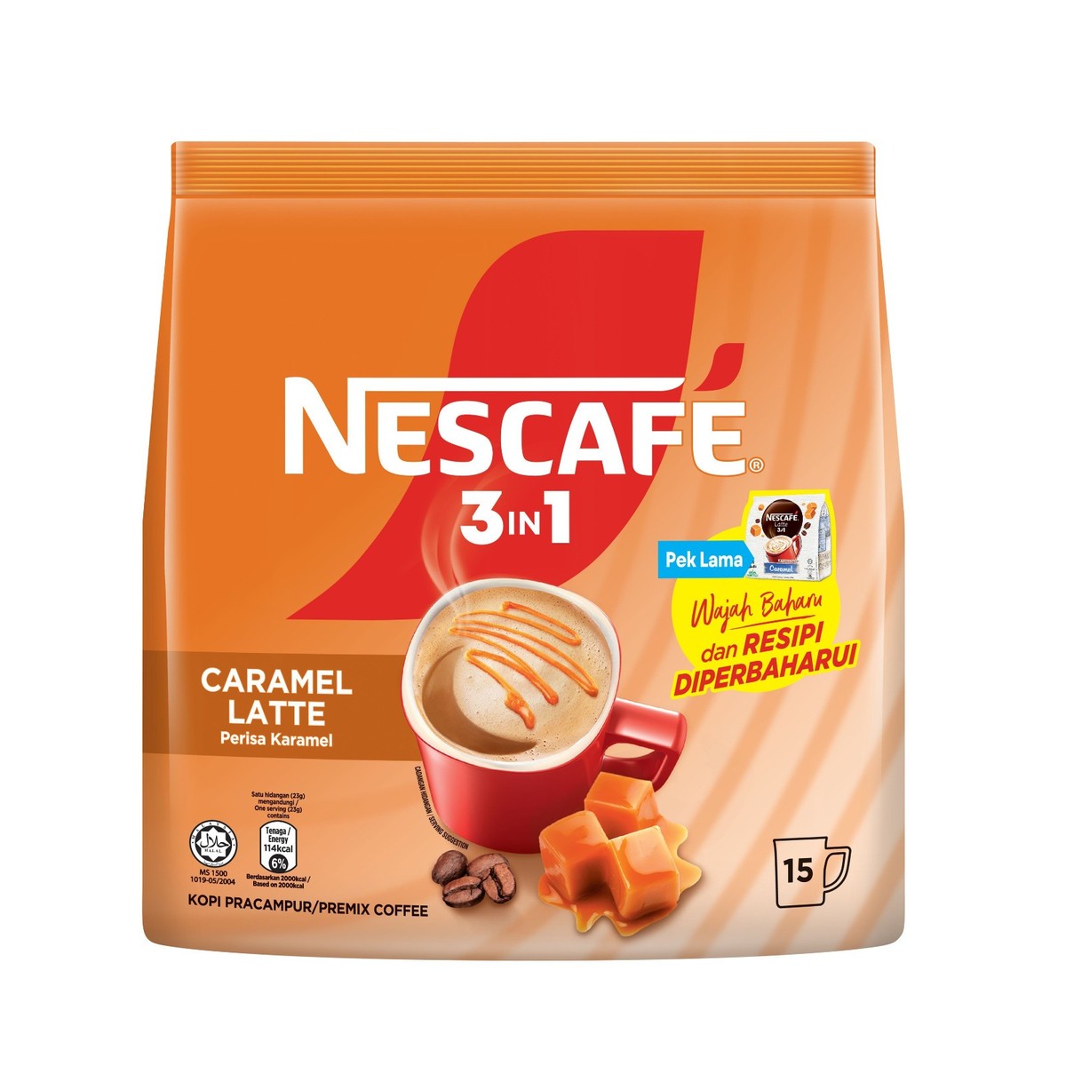 Picture of Nescafe 3in1 Caramel Latte 15 sachets Malaysia