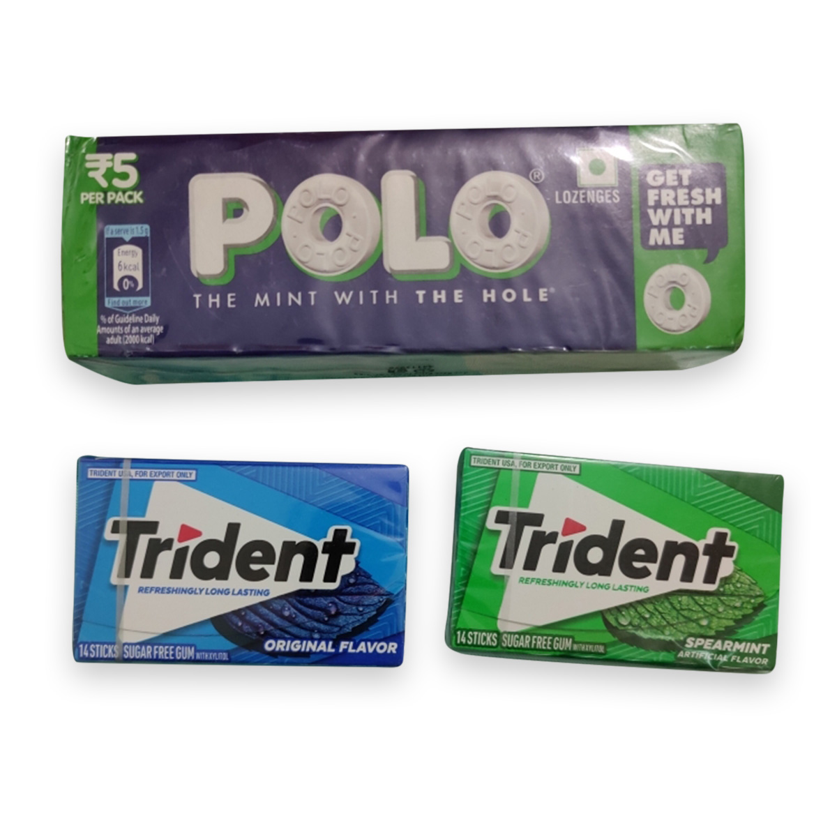 Picture of Trident Spare Mint Flavor (Sugar Free) Gum - 14 Sticks
