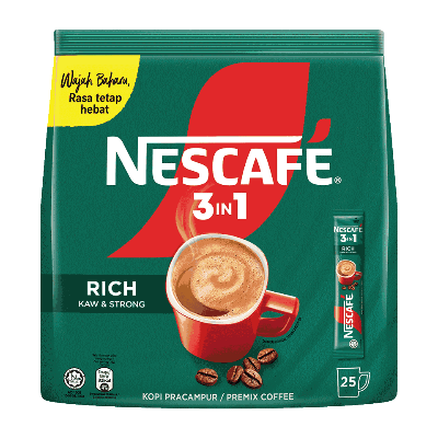Picture of Nescafe 3in1 Rich Kaw & Strong 25 sachets Malaysia