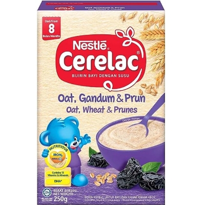 Picture of Cerelac Baby Food, Oats, Wheat and Prunes, 250g( Malaysia)