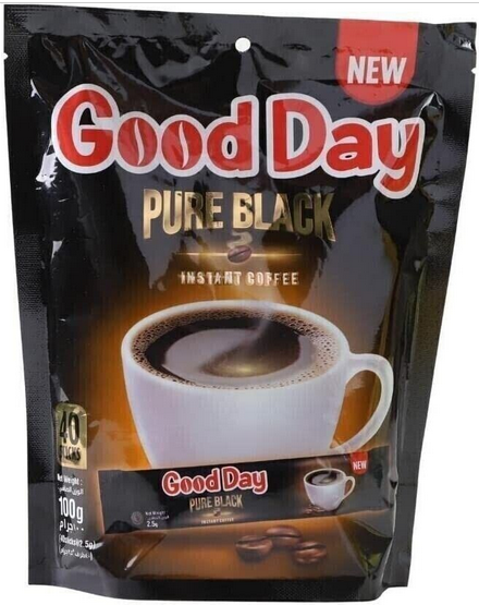 Picture of Good Day Pure Black Instant Coffee 40 Sticks x 2.5 grams(100gm)indonesia